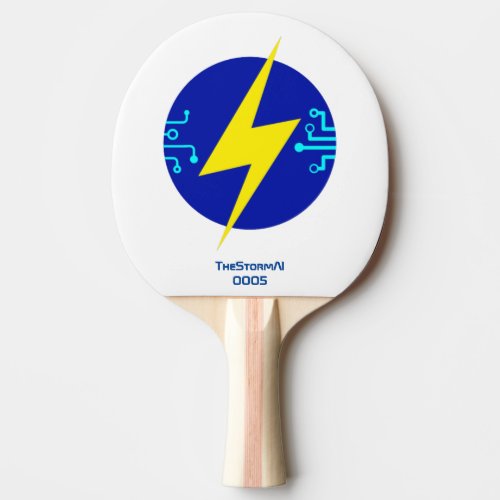 TheStormAI Logo Ping Pong Paddle