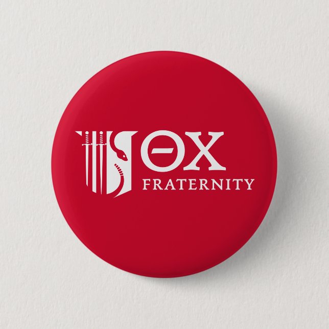 Theta Chi Fraternity Emblem & Greek Letters Logo Button (Front)