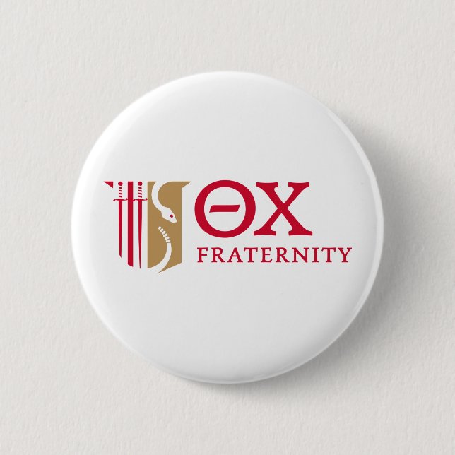 Theta Chi Fraternity Emblem & Greek Letters Logo Button (Front)
