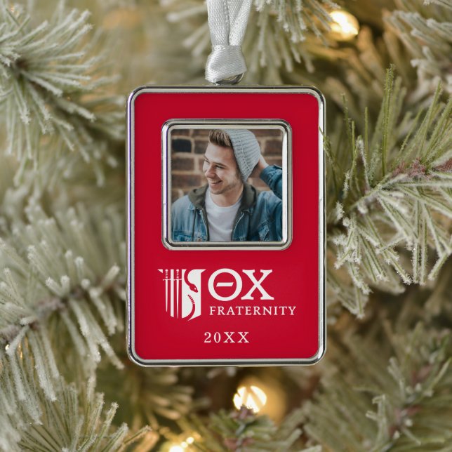 Theta Chi Fraternity Emblem & Greek Letters Logo Christmas Ornament (Tree)