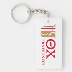 Theta Chi Fraternity Emblem & Greek Letters Logo Keychain