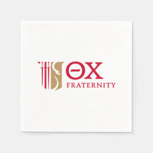Theta Chi Fraternity Emblem & Greek Letters Logo Napkins