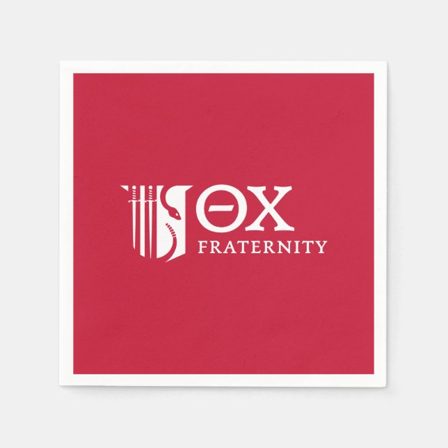 Theta Chi Fraternity Emblem & Greek Letters Logo Napkins (Front)