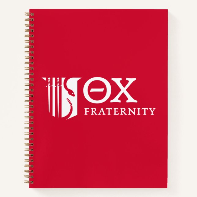 Theta Chi Fraternity Emblem & Greek Letters Logo Notebook (Front)