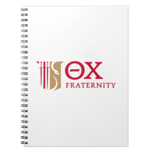 Theta Chi Fraternity Emblem & Greek Letters Logo Notebook