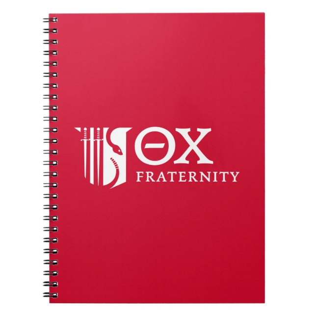 Theta Chi Fraternity Emblem & Greek Letters Logo Notebook (Front)
