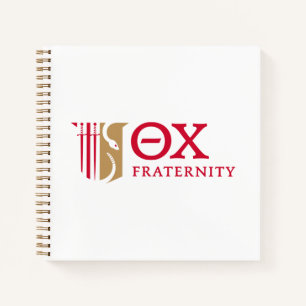 Theta Chi Fraternity Emblem & Greek Letters Logo Notebook