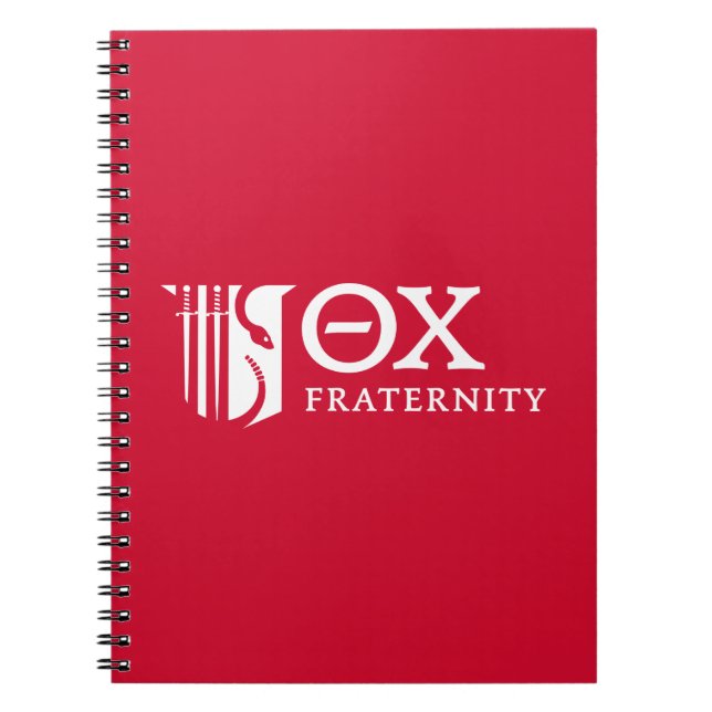 Theta Chi Fraternity Emblem & Greek Letters Logo Notebook (Front)
