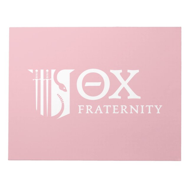 Theta Chi Fraternity Emblem & Greek Letters Logo Notepad (Front)