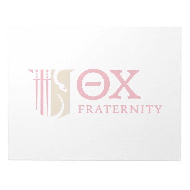 Theta Chi Fraternity Emblem & Greek Letters Logo Notepad (Front)