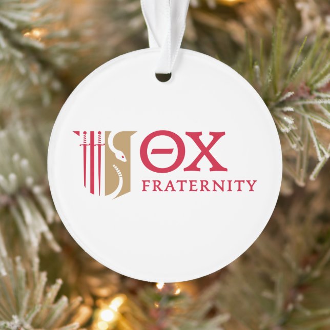 Theta Chi Fraternity Emblem & Greek Letters Logo Ornament (Tree)
