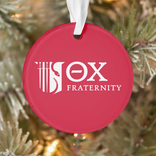 Theta Chi Fraternity Emblem & Greek Letters Logo Ornament (Tree)