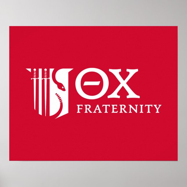 Theta Chi Fraternity Emblem & Greek Letters Logo Poster (Front)