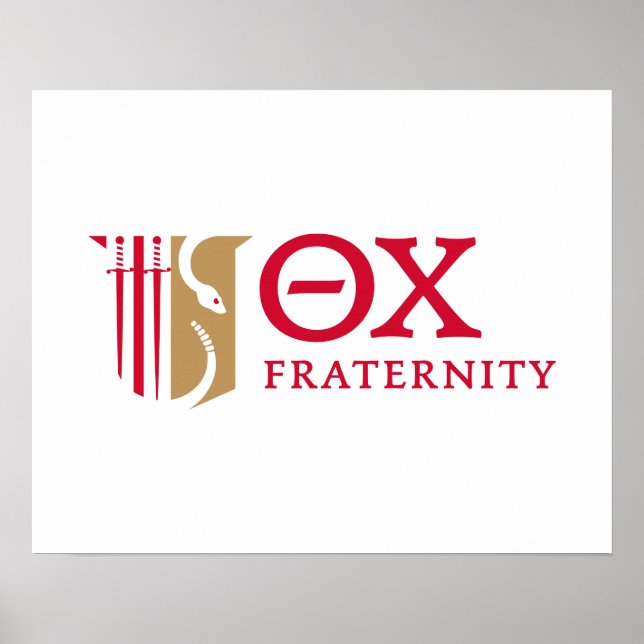 Theta Chi Fraternity Emblem & Greek Letters Logo Poster (Front)