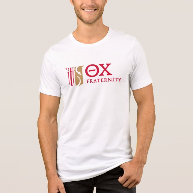 Theta Chi Fraternity Emblem & Greek Letters Logo Tri-Blend Shirt (Front)
