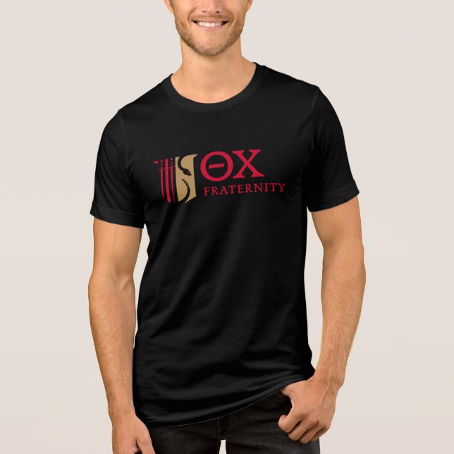 Theta Chi Fraternity Emblem & Greek Letters Logo Tri-Blend Shirt (Front)
