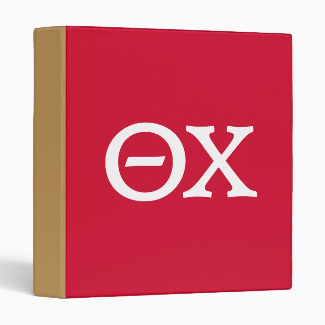 Theta Chi Fraternity Greek Letters 3 Ring Binder (Front/Spine)