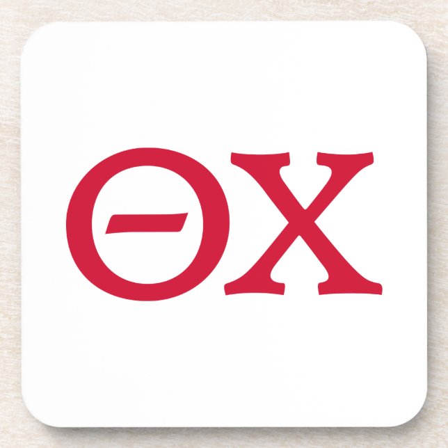 Theta Chi Fraternity Greek Letters Beverage Coaster (Front)
