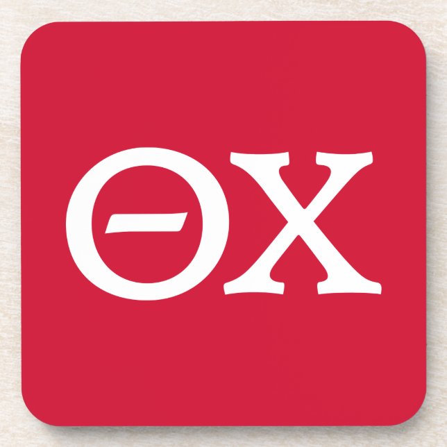 Theta Chi Fraternity Greek Letters Beverage Coaster (Front)