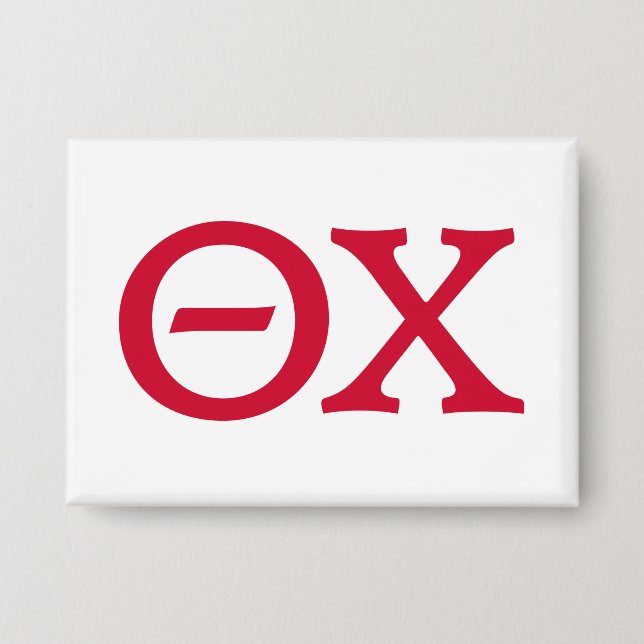 Theta Chi Fraternity Greek Letters Button (Front)