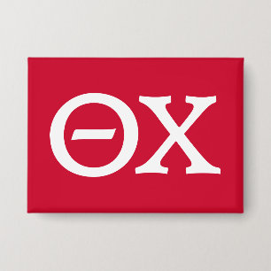 Theta Chi Fraternity Greek Letters Button