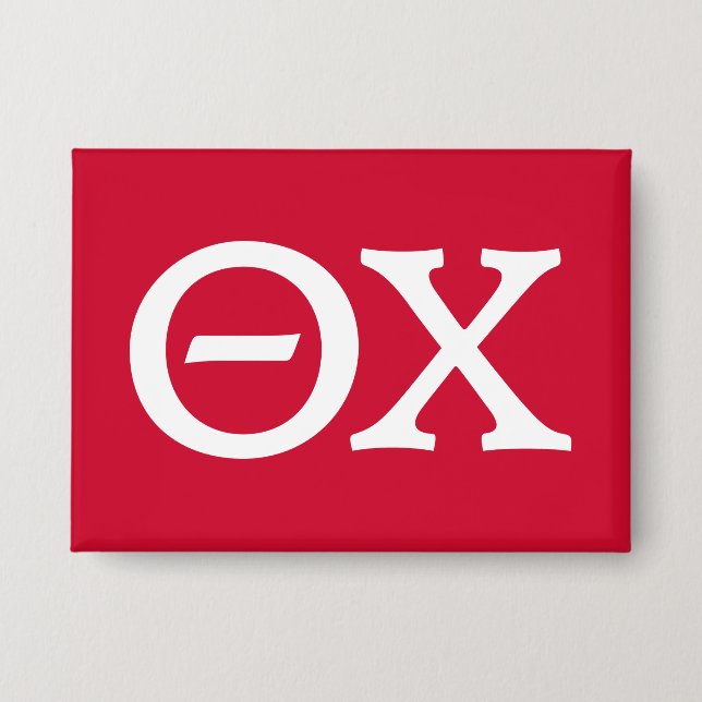 Theta Chi Fraternity Greek Letters Button (Front)