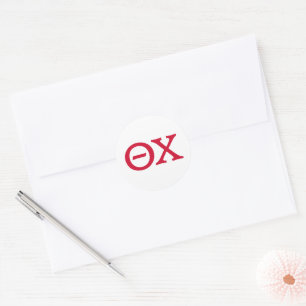 Theta Chi Fraternity Greek Letters Classic Round Sticker
