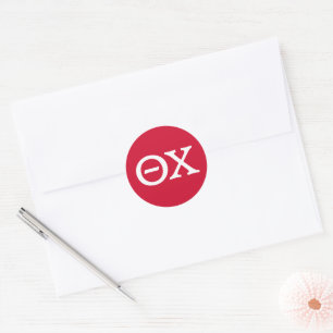 Theta Chi Fraternity Greek Letters Classic Round Sticker