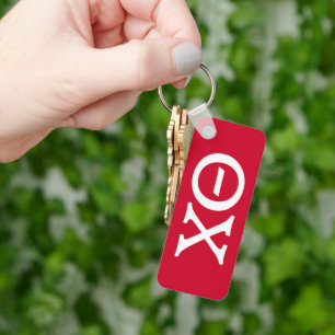 Theta Chi Fraternity Greek Letters Keychain