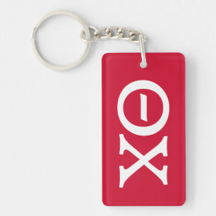 Theta Chi Fraternity Greek Letters Keychain