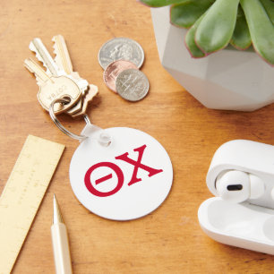 Theta Chi Fraternity Greek Letters Keychain
