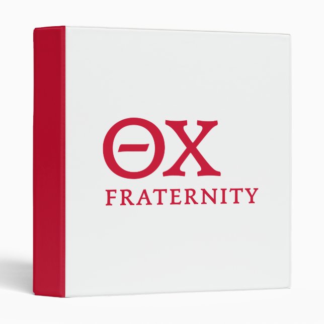 Theta Chi Fraternity Greek Letters Logo 3 Ring Binder (Front/Spine)