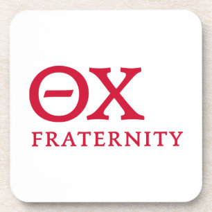 Theta Chi Fraternity Greek Letters Logo Beverage Coaster