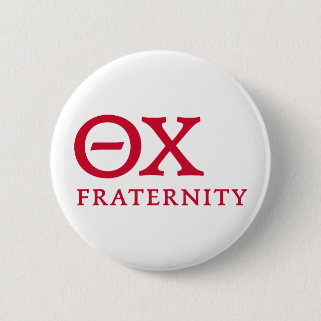Theta Chi Fraternity Greek Letters Logo Button (Front)