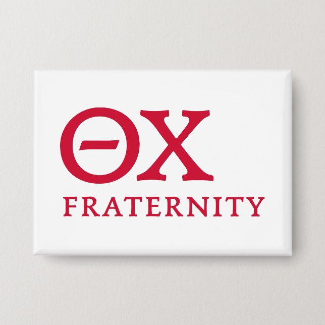 Theta Chi Fraternity Greek Letters Logo Button (Front)
