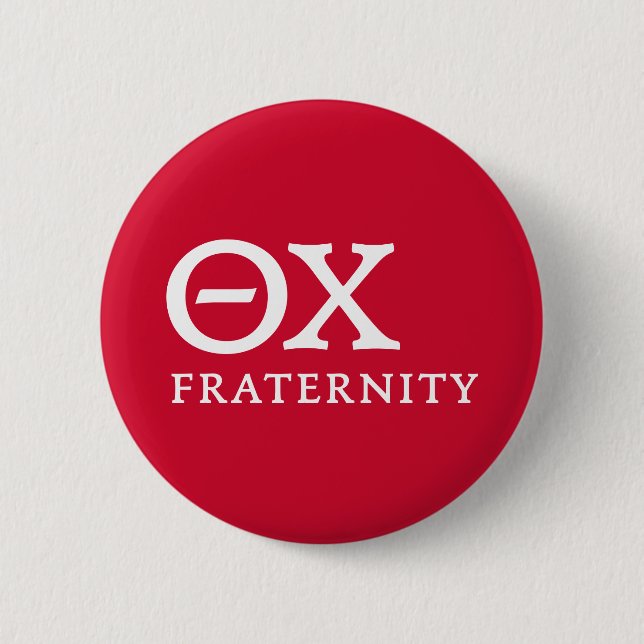 Theta Chi Fraternity Greek Letters Logo Button (Front)