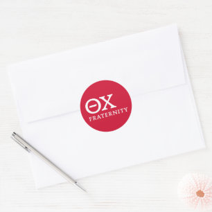 Theta Chi Fraternity Greek Letters Logo Classic Round Sticker