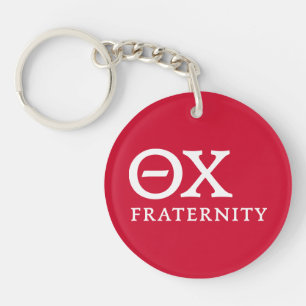 Theta Chi Fraternity Greek Letters Logo Keychain