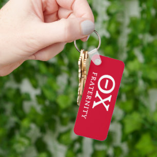 Theta Chi Fraternity Greek Letters Logo Keychain
