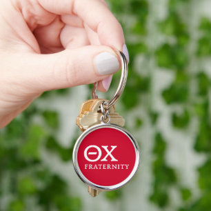 Theta Chi Fraternity Greek Letters Logo Keychain