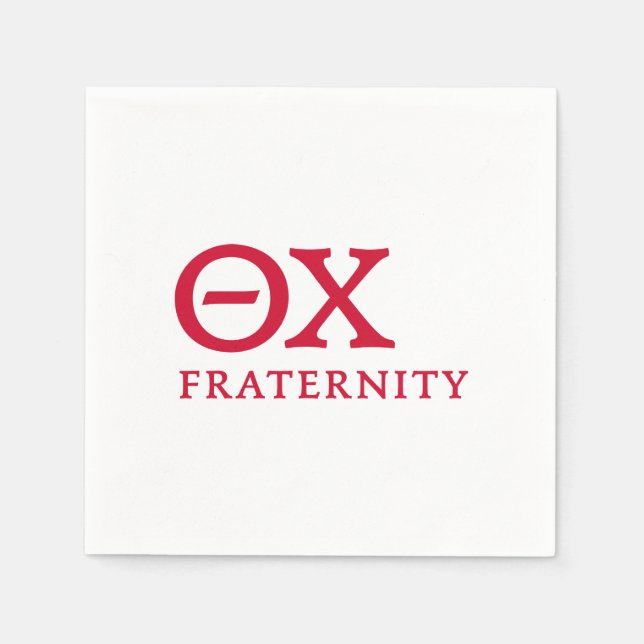 Theta Chi Fraternity Greek Letters Logo Napkins (Front)