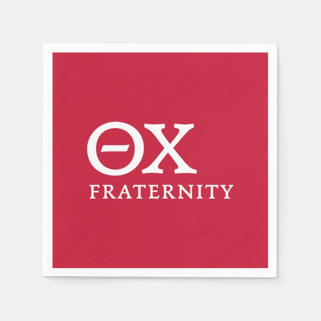 Theta Chi Fraternity Greek Letters Logo Napkins (Front)