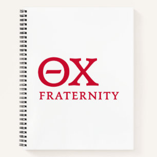 Theta Chi Fraternity Greek Letters Logo Notebook