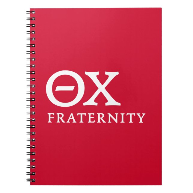 Theta Chi Fraternity Greek Letters Logo Notebook (Front)