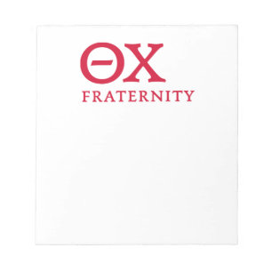 Theta Chi Fraternity Greek Letters Logo Notepad