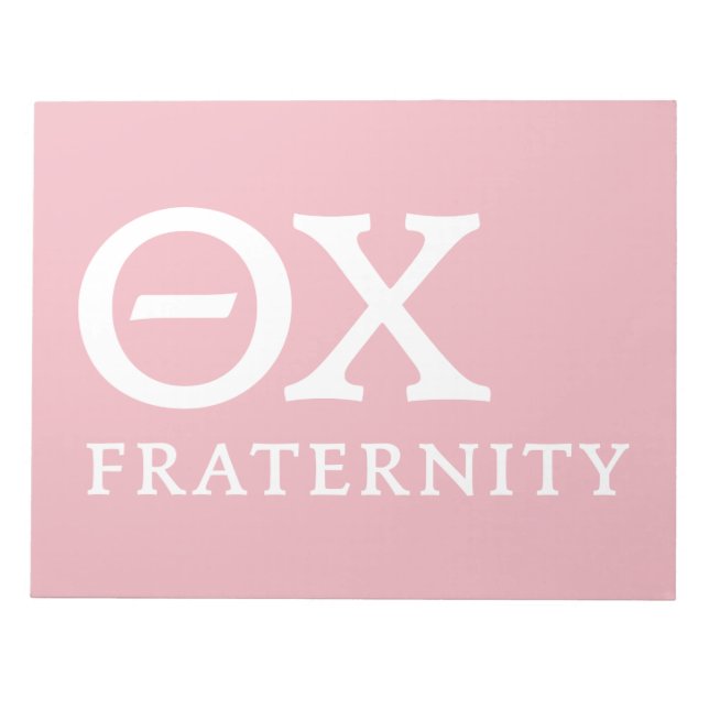 Theta Chi Fraternity Greek Letters Logo Notepad (Front)