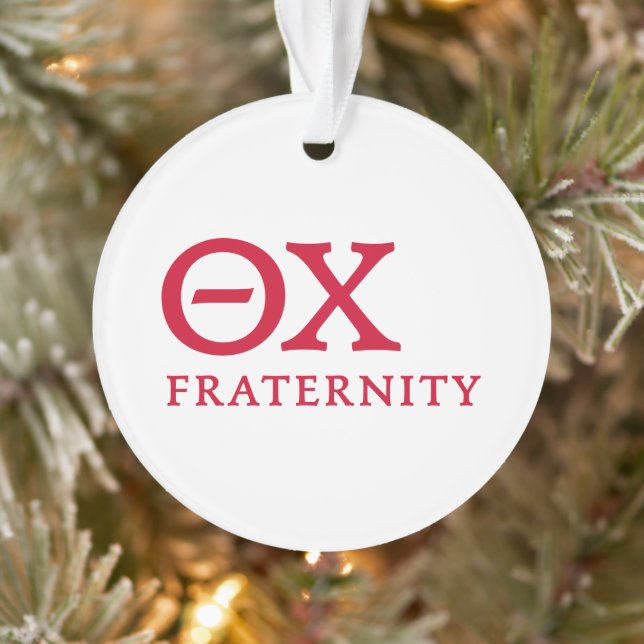 Theta Chi Fraternity Greek Letters Logo Ornament (Tree)