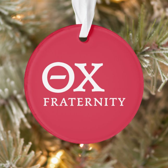 Theta Chi Fraternity Greek Letters Logo Ornament (Tree)