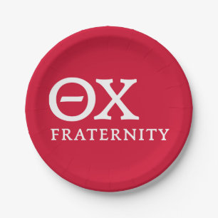 Theta Chi Fraternity Greek Letters Logo Paper Plates