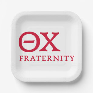 Theta Chi Fraternity Greek Letters Logo Paper Plates